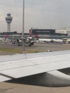 View from my window heading out from Schipol, Amsterdam....first seat assignment!